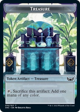 Treasure (016) // Copy Double-Sided Token (16 // 1) [Streets of New Capenna Tokens]