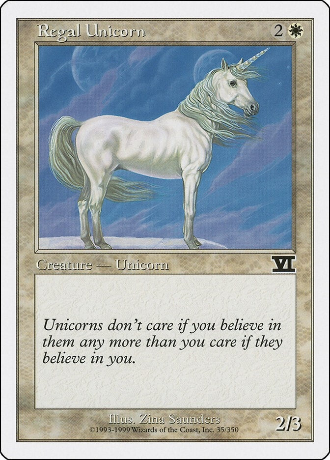 Image for Regal Unicorn (35) [Classic Sixth Edition] - Magic: The Gathering