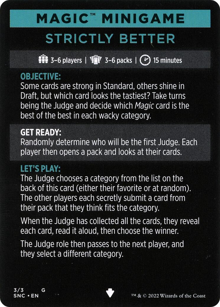 Image for Magic Minigame: Strictly Better (3) [Streets of New Capenna] - Magic: The Gathering