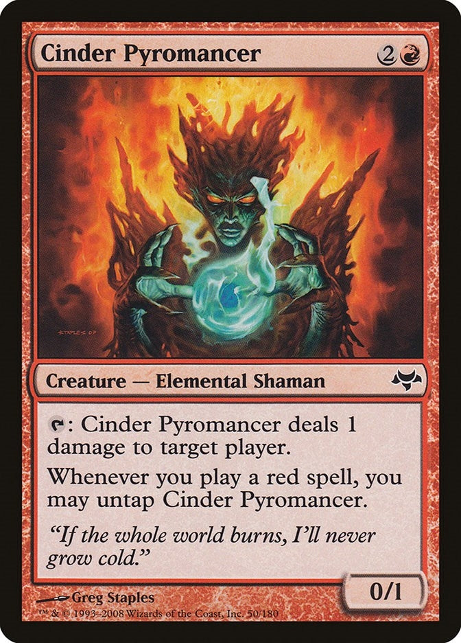 Image for Cinder Pyromancer (50) [Eventide] - Magic: The Gathering