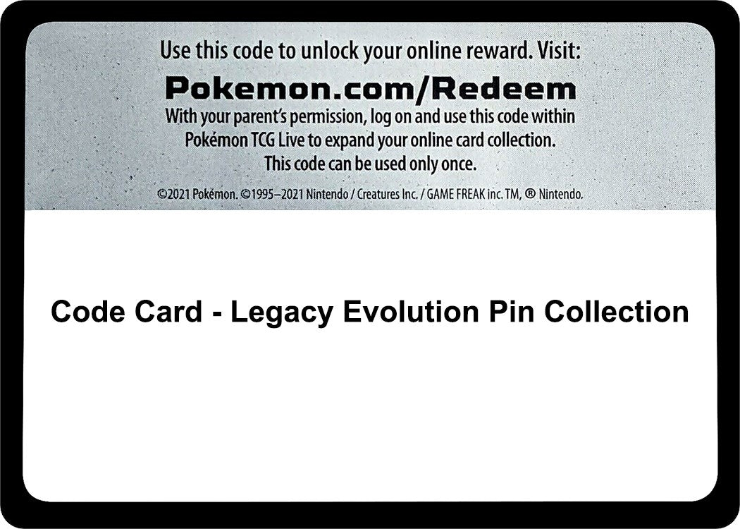 Image for Code Card - Legacy Evolution Pin Collection [SM Base Set] - Pokemon