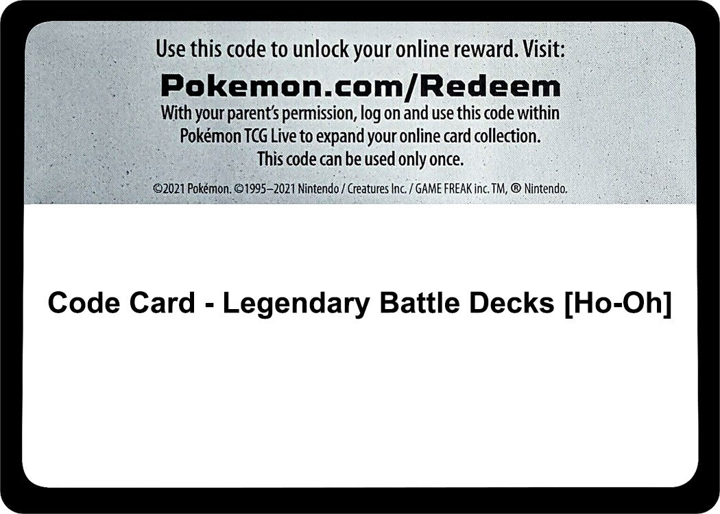 Image for Code Card - Legendary Battle Decks [Ho-Oh] [SM - Guardians Rising] - Pokemon