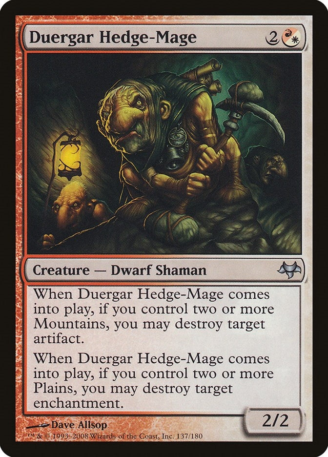 Image for Duergar Hedge-Mage (137) [Eventide] - Magic: The Gathering