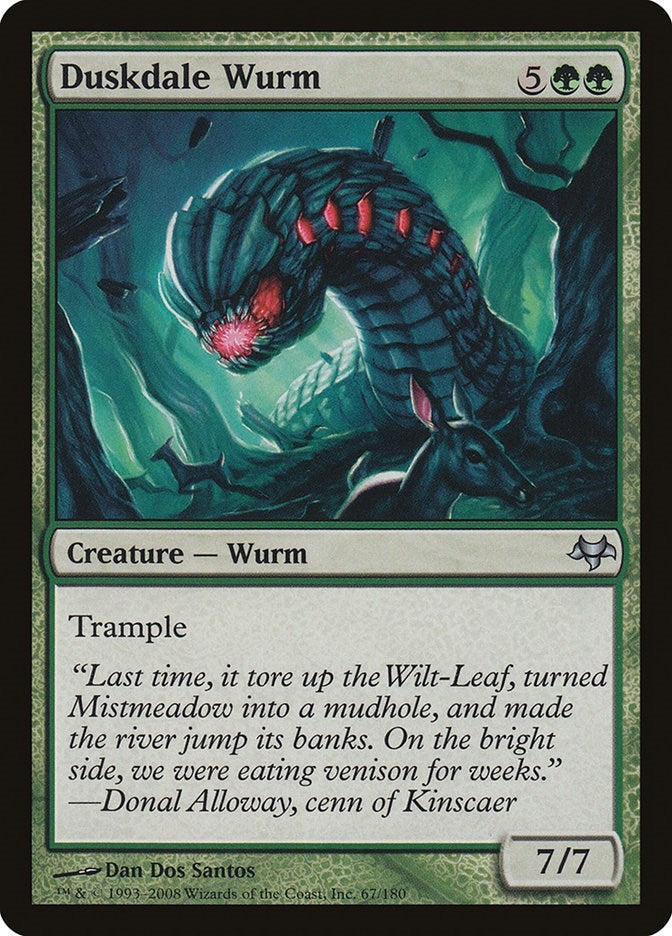 Image for Duskdale Wurm (67) [Eventide] - Magic: The Gathering