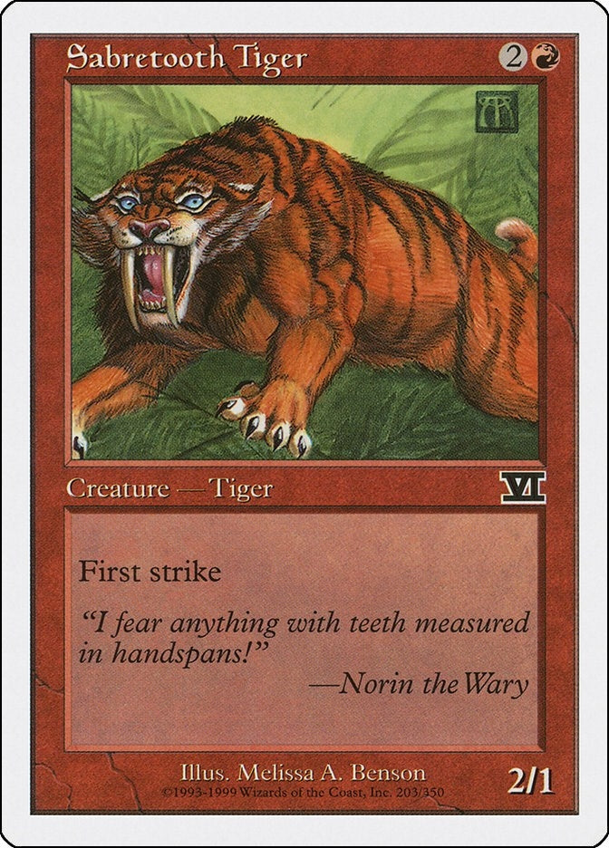 Image for Sabretooth Tiger (203) [Classic Sixth Edition] - Magic: The Gathering