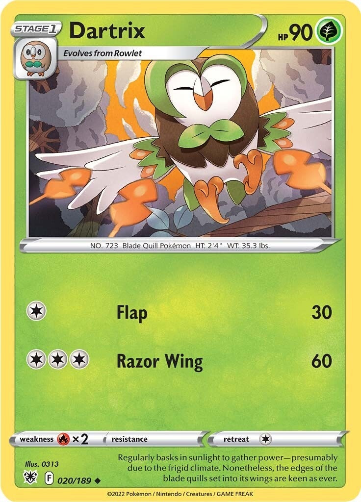 Image for Dartrix (020/189) [SWSH10: Astral Radiance] - Pokemon