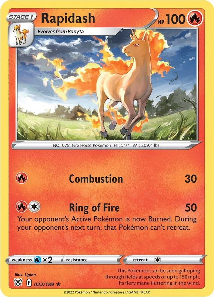 Image for Rapidash (022/189) [SWSH10: Astral Radiance] - Pokemon