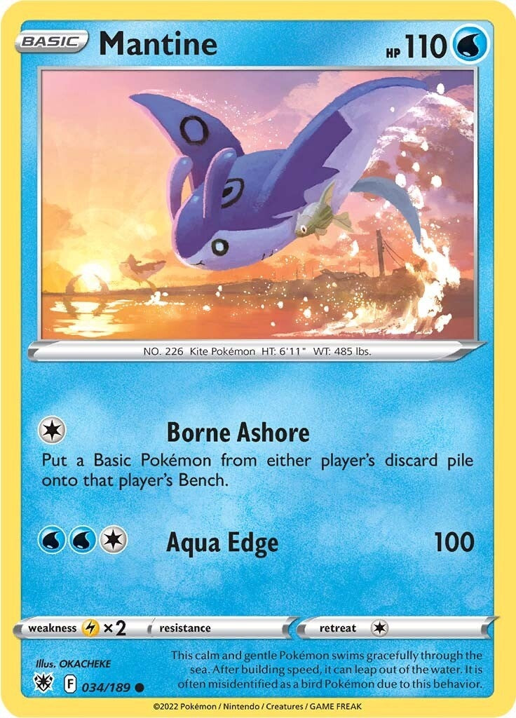 Image for Mantine (034/189) [SWSH10: Astral Radiance] - Pokemon