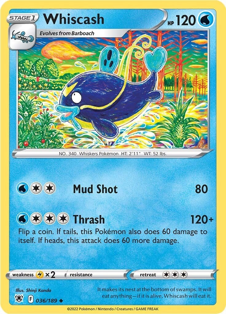 Image for Whiscash (036/189) [SWSH10: Astral Radiance] - Pokemon