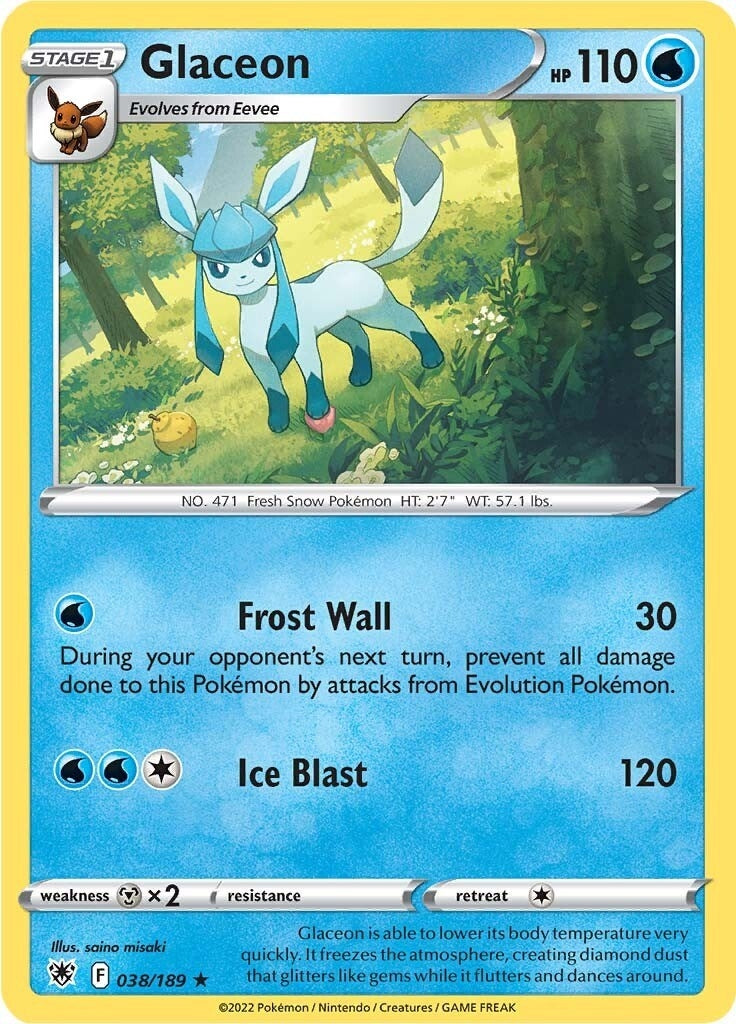 Image for Glaceon (038/189) [SWSH10: Astral Radiance] - Pokemon