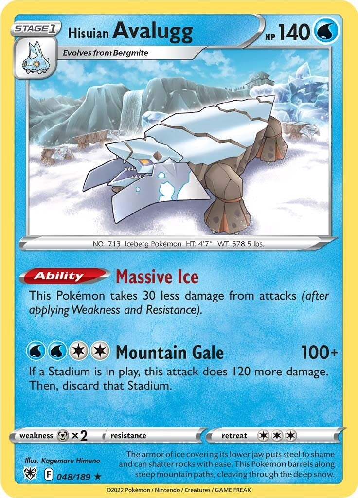 Image for Hisuian Avalugg (048/189) [SWSH10: Astral Radiance] - Pokemon