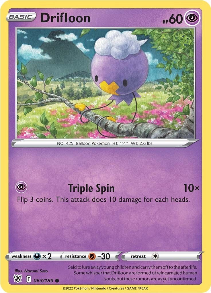 Image for Drifloon (063/189) [SWSH10: Astral Radiance] - Pokemon