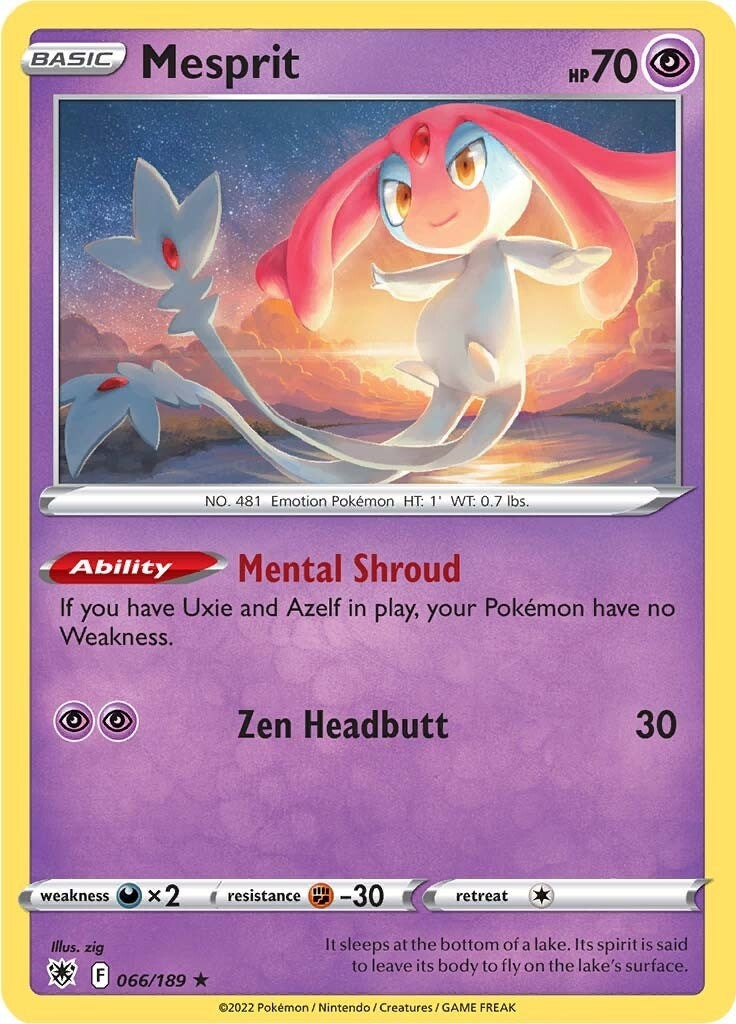 Image for Mesprit (066/189) [SWSH10: Astral Radiance] - Pokemon