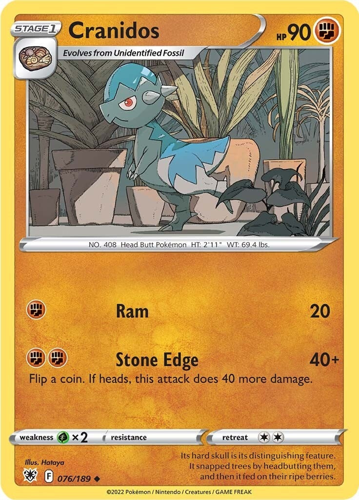 Image for Cranidos (076/189) [SWSH10: Astral Radiance] - Pokemon