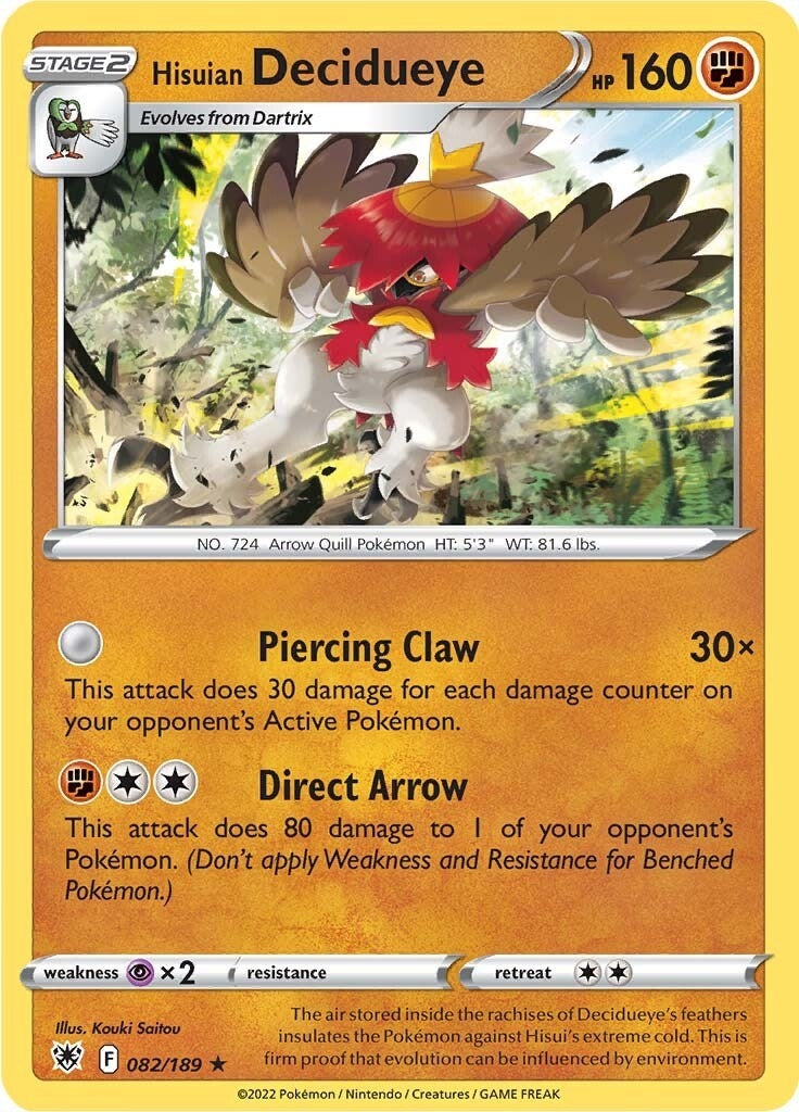 Image for Hisuian Decidueye (082/189) [SWSH10: Astral Radiance] - Pokemon