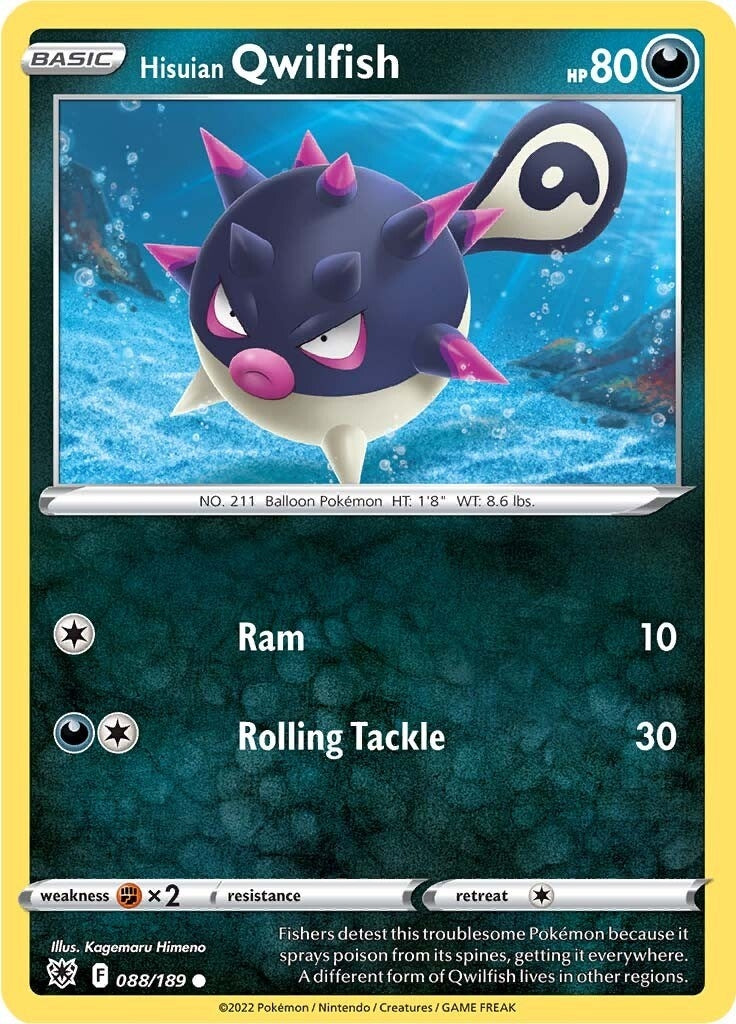 Image for Hisuian Qwilfish (88) (088/189) [SWSH10: Astral Radiance] - Pokemon