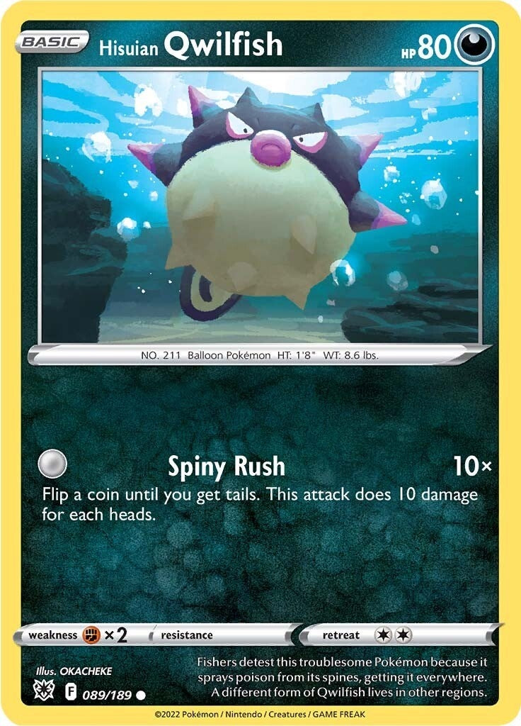 Image for Hisuian Qwilfish (89) (089/189) [SWSH10: Astral Radiance] - Pokemon
