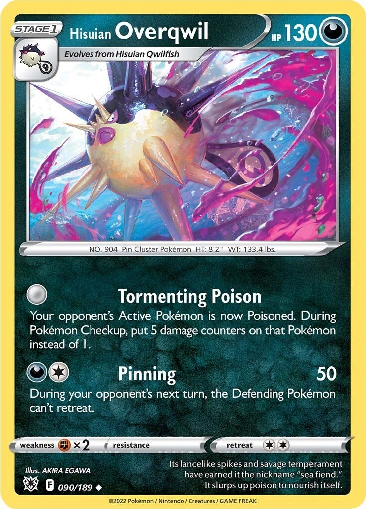 Image for Hisuian Overqwil (90) (090/189) [SWSH10: Astral Radiance] - Pokemon