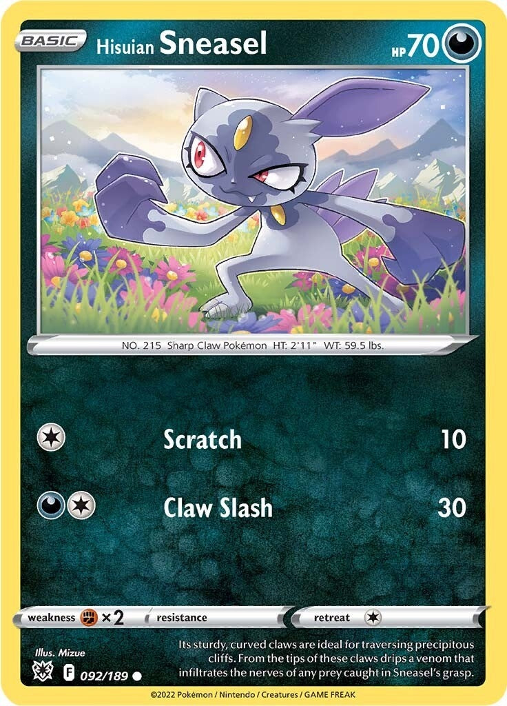 Hisuian Sneasel (092/189) [SWSH10: Astral Radiance]