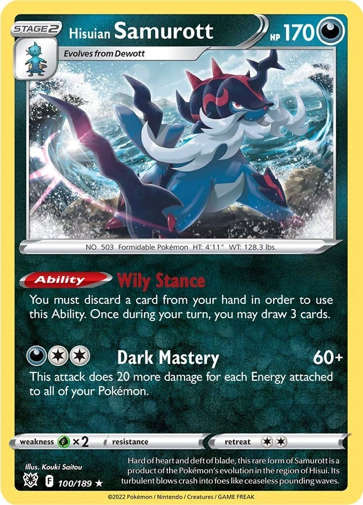 Image for Hisuian Samurott (100/189) [SWSH10: Astral Radiance] - Pokemon