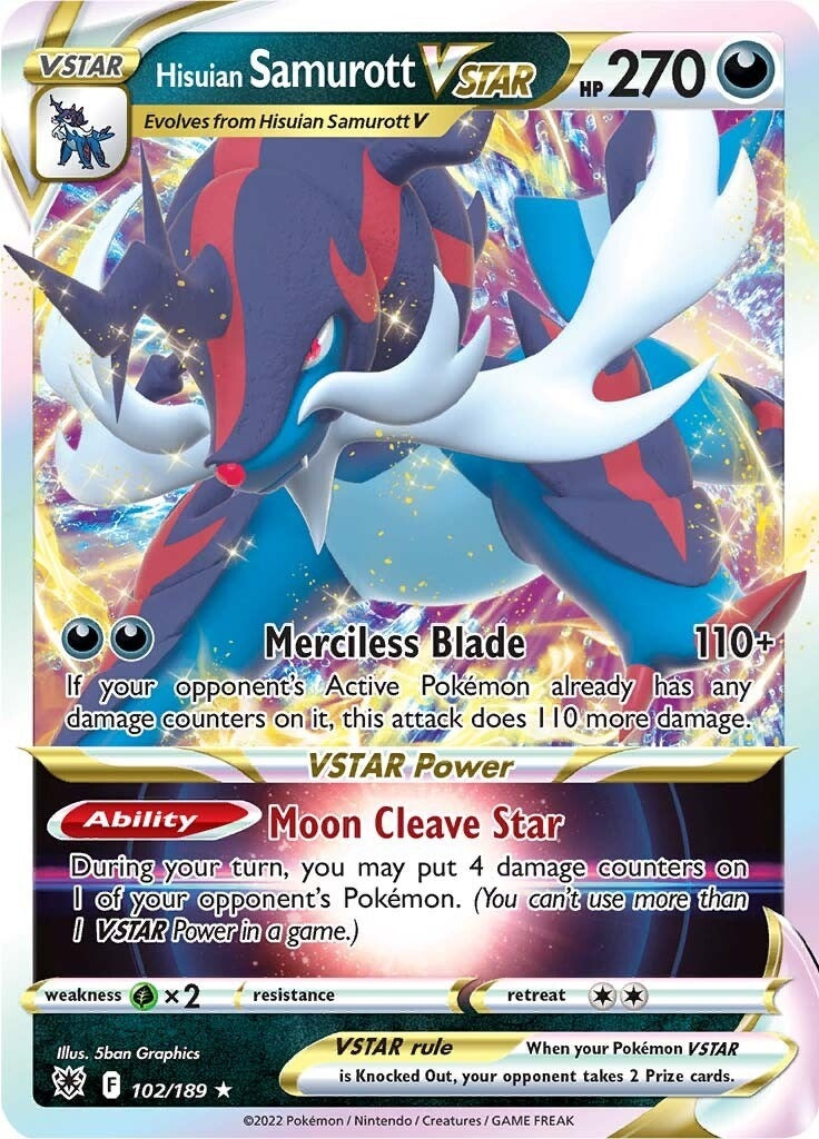Image for Hisuian Samurott VSTAR (102/189) [SWSH10: Astral Radiance] - Pokemon