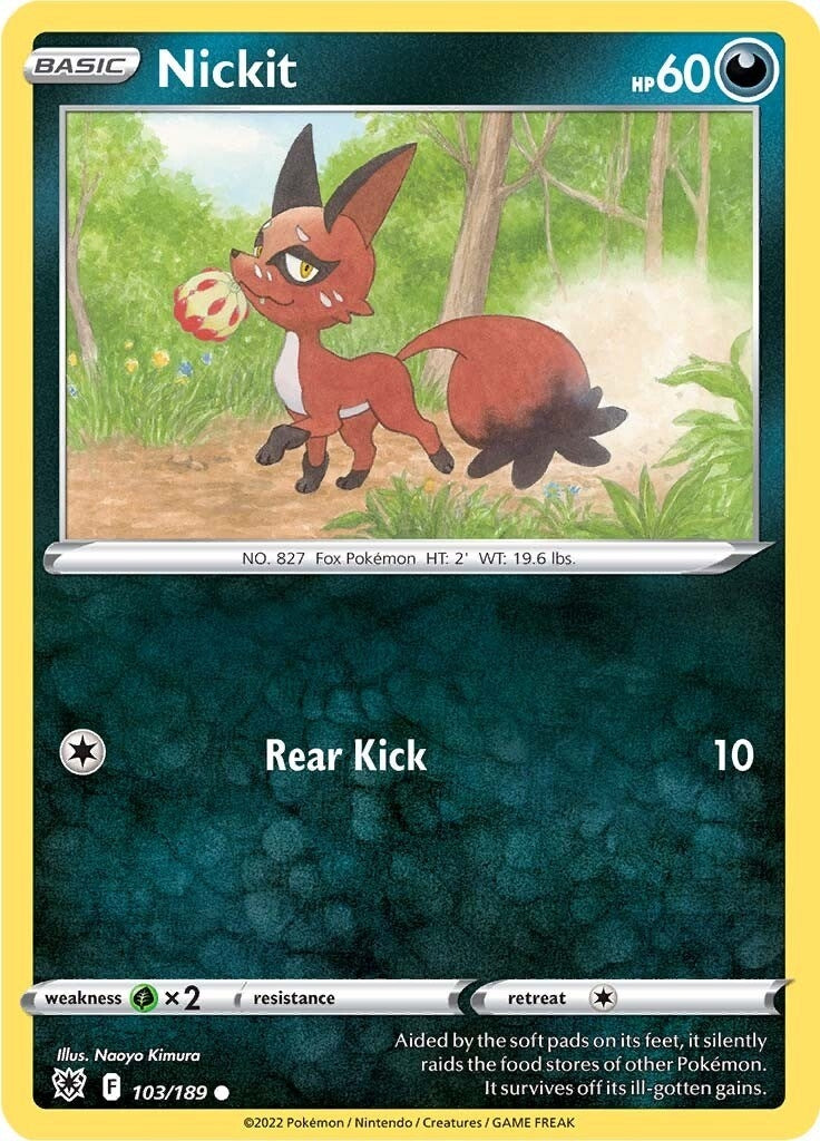 Image for Nickit (103/189) [SWSH10: Astral Radiance] - Pokemon