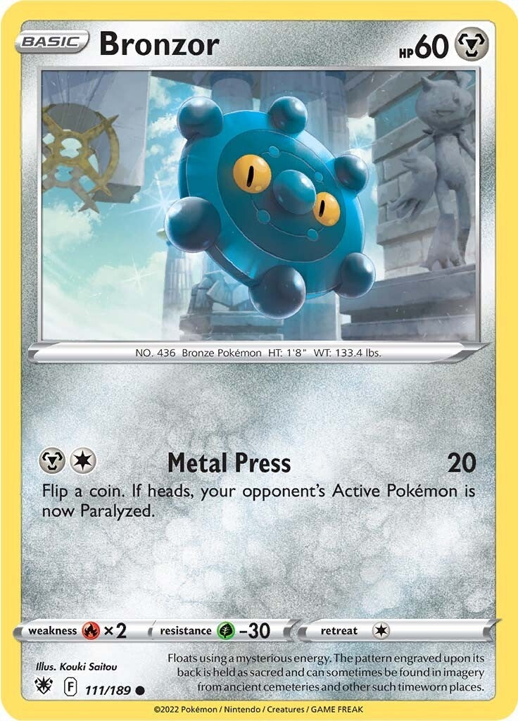 Image for Bronzor (111/189) [SWSH10: Astral Radiance] - Pokemon