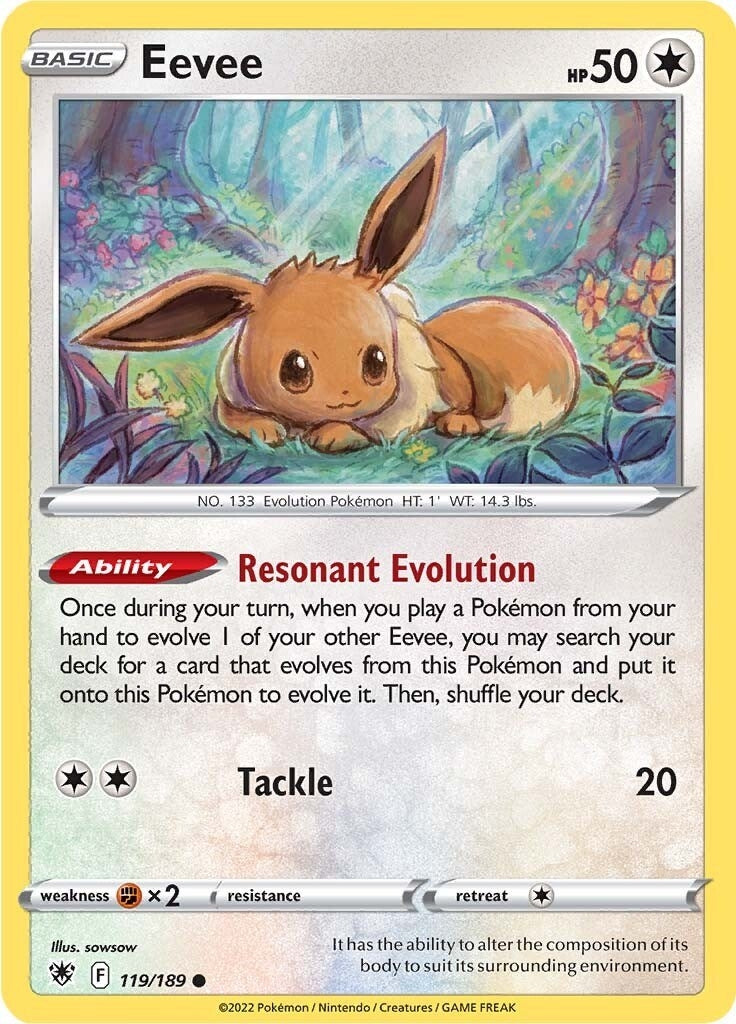 Image for Eevee (119/189) [SWSH10: Astral Radiance] - Pokemon