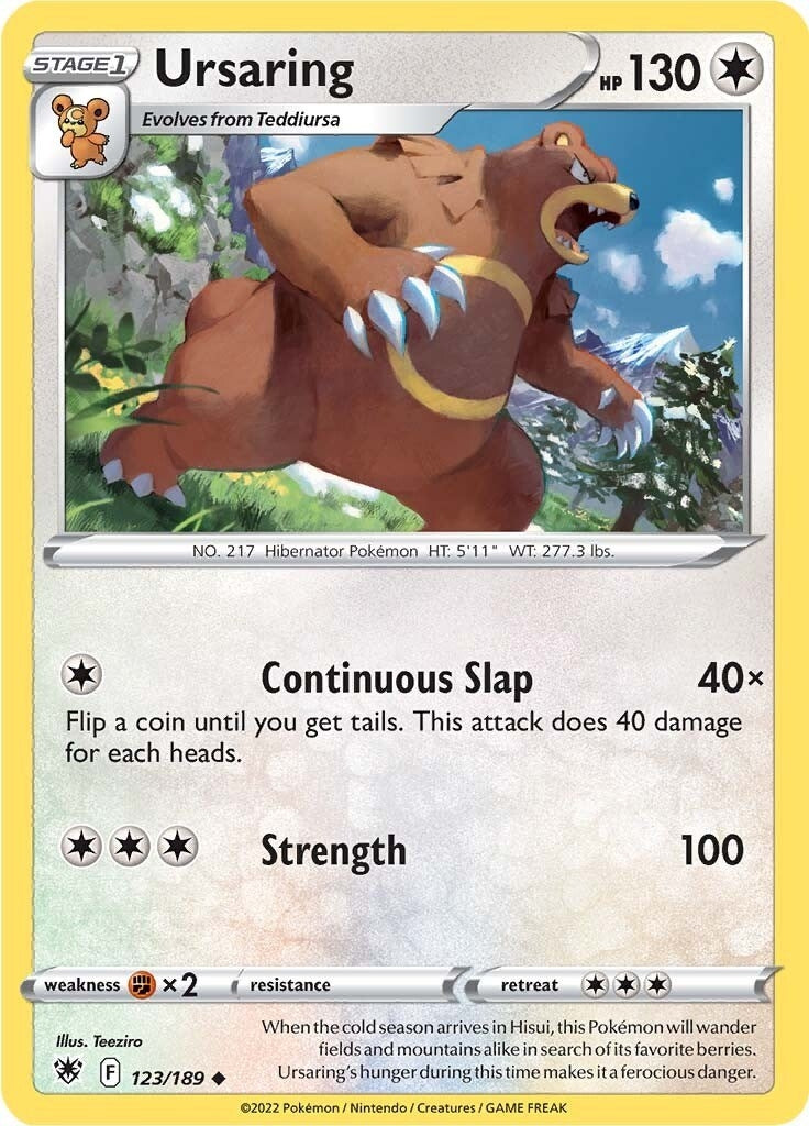 Image for Ursaring (123/189) [SWSH10: Astral Radiance] - Pokemon