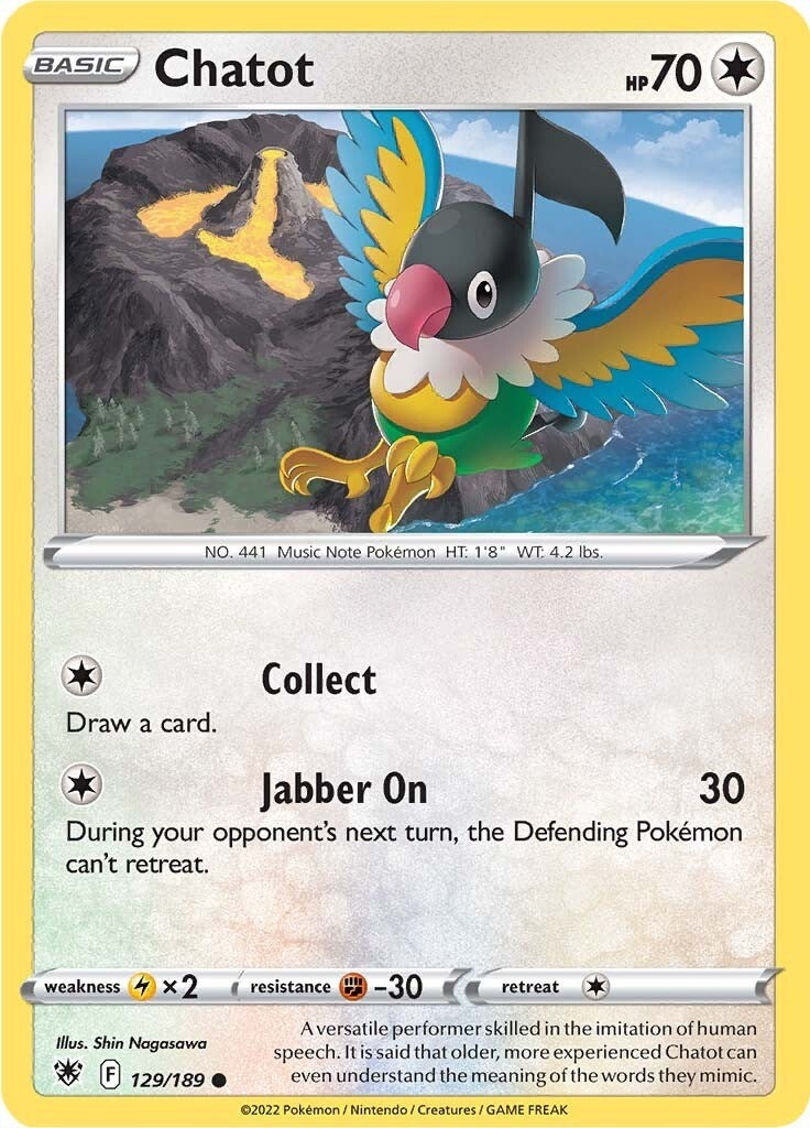 Image for Chatot (129/189) [SWSH10: Astral Radiance] - Pokemon