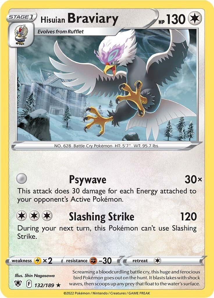 Image for Hisuian Braviary (132/189) [SWSH10: Astral Radiance] - Pokemon