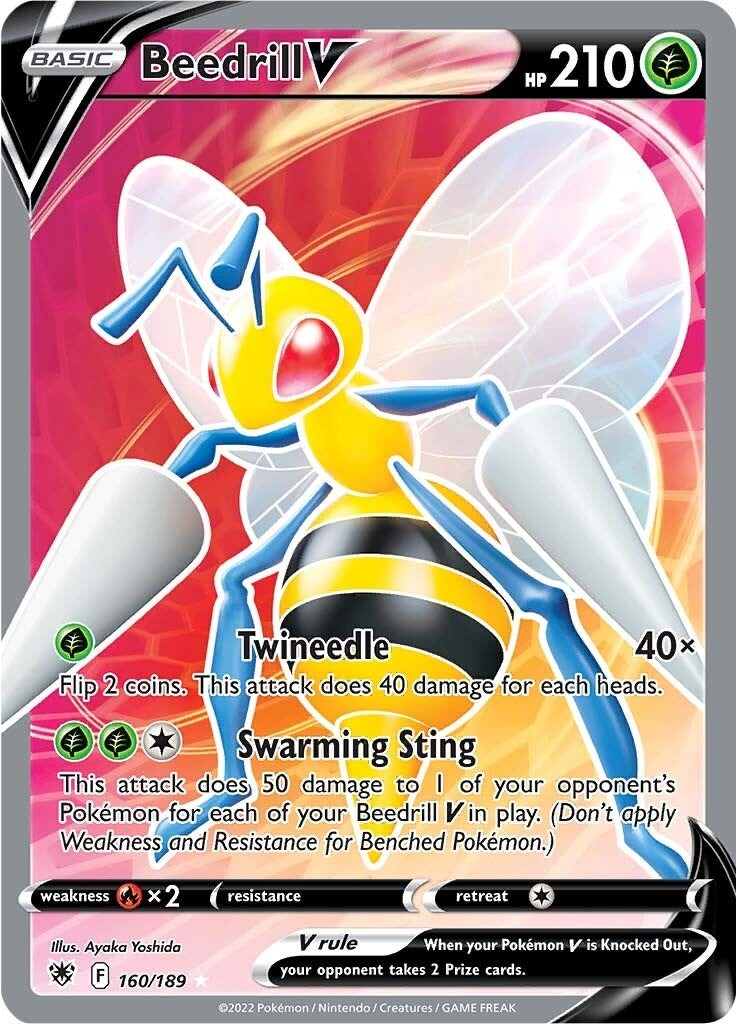 Image for Beedrill V (Full Art) (160/189) [SWSH10: Astral Radiance] - Pokemon