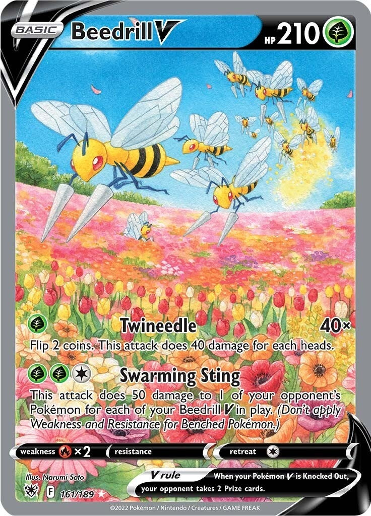 Image for Beedrill V (Alternate Full Art) (161/189) [SWSH10: Astral Radiance] - Pokemon