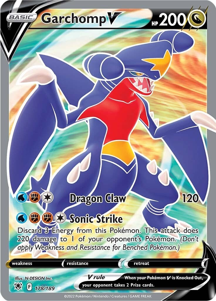 Image for Garchomp V (Full Art) (178/189) [SWSH10: Astral Radiance] - Pokemon