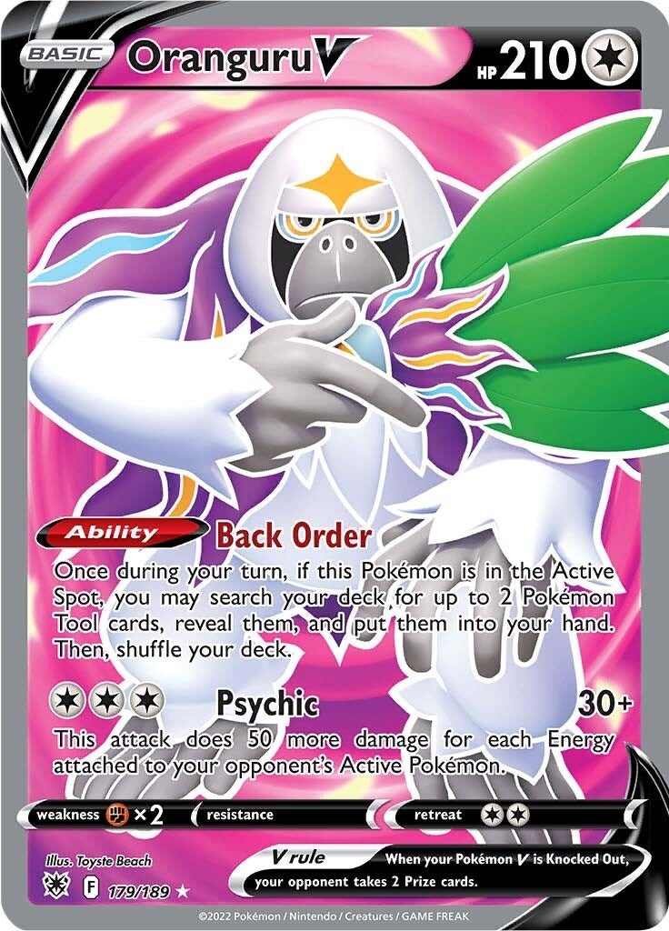 Image for Oranguru V (Full Art) (179/189) [SWSH10: Astral Radiance] - Pokemon