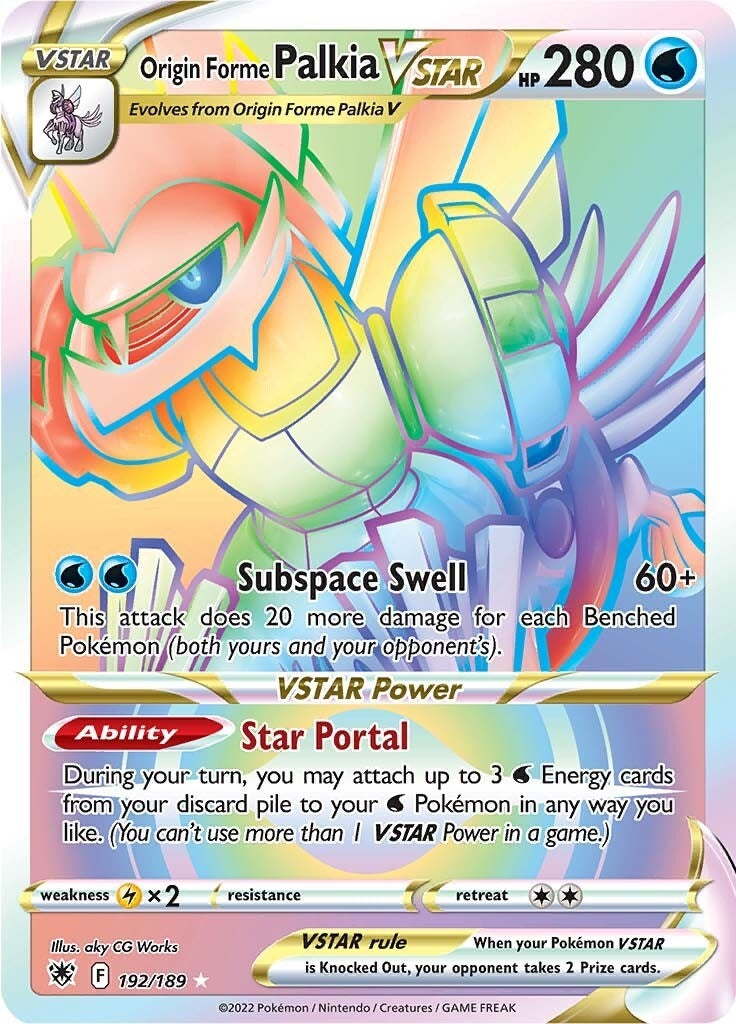 Image for Origin Forme Palkia VSTAR (Secret) (192) (192/189) [SWSH10: Astral Radiance] - Pokemon