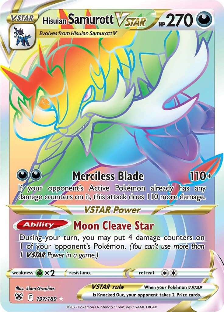 Image for Hisuian Samurott VSTAR (Secret) (197/189) [SWSH10: Astral Radiance] - Pokemon
