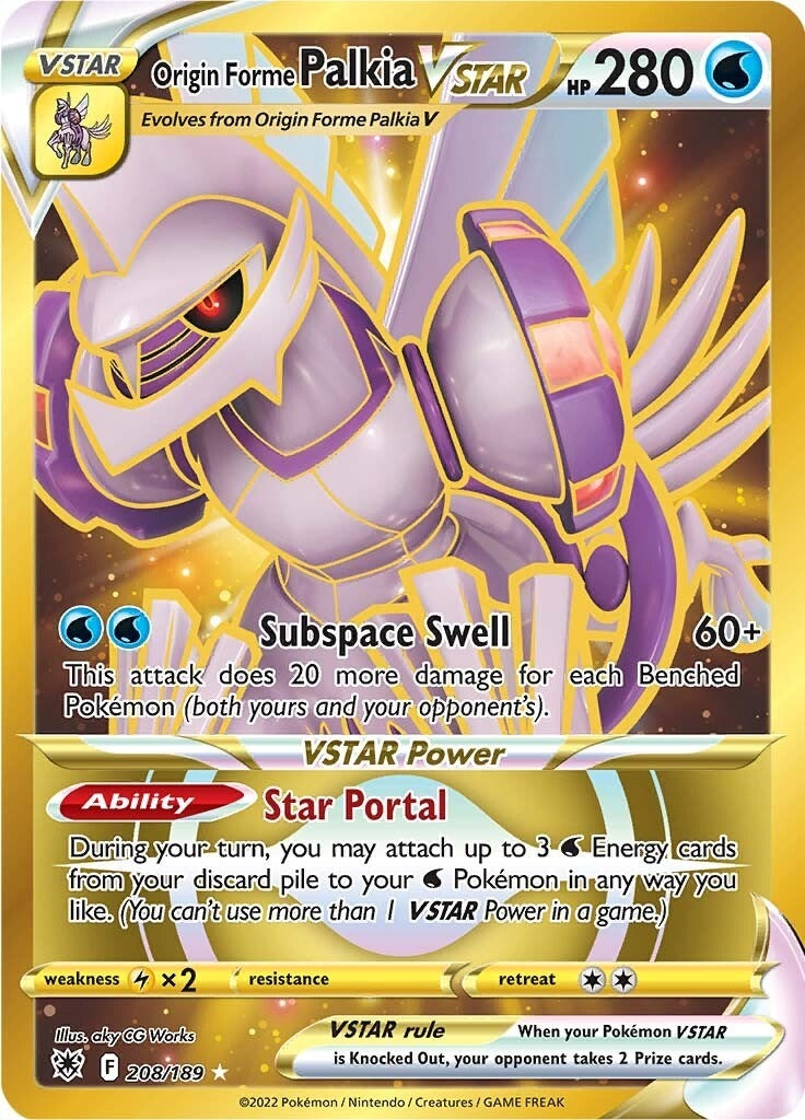 Image for Origin Forme Palkia VSTAR (Secret) (208) (208/189) [SWSH10: Astral Radiance] - Pokemon