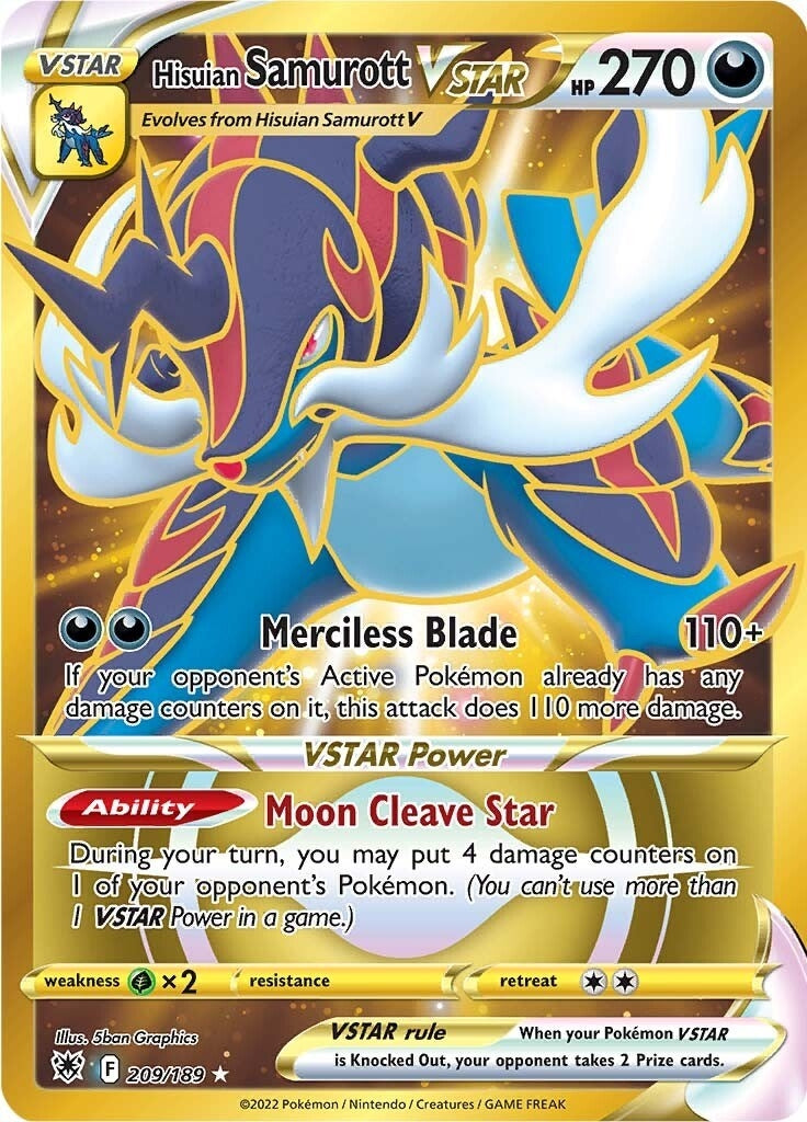 Image for Hisuian Samurott VSTAR (Secret) (209) (209/189) [SWSH10: Astral Radiance] - Pokemon