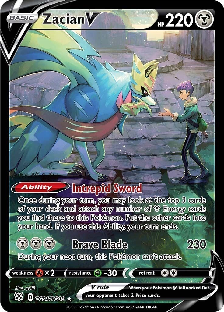 Image for Zacian V (TG21/TG30) [SWSH10: Astral Radiance Trainer Gallery] - Pokemon