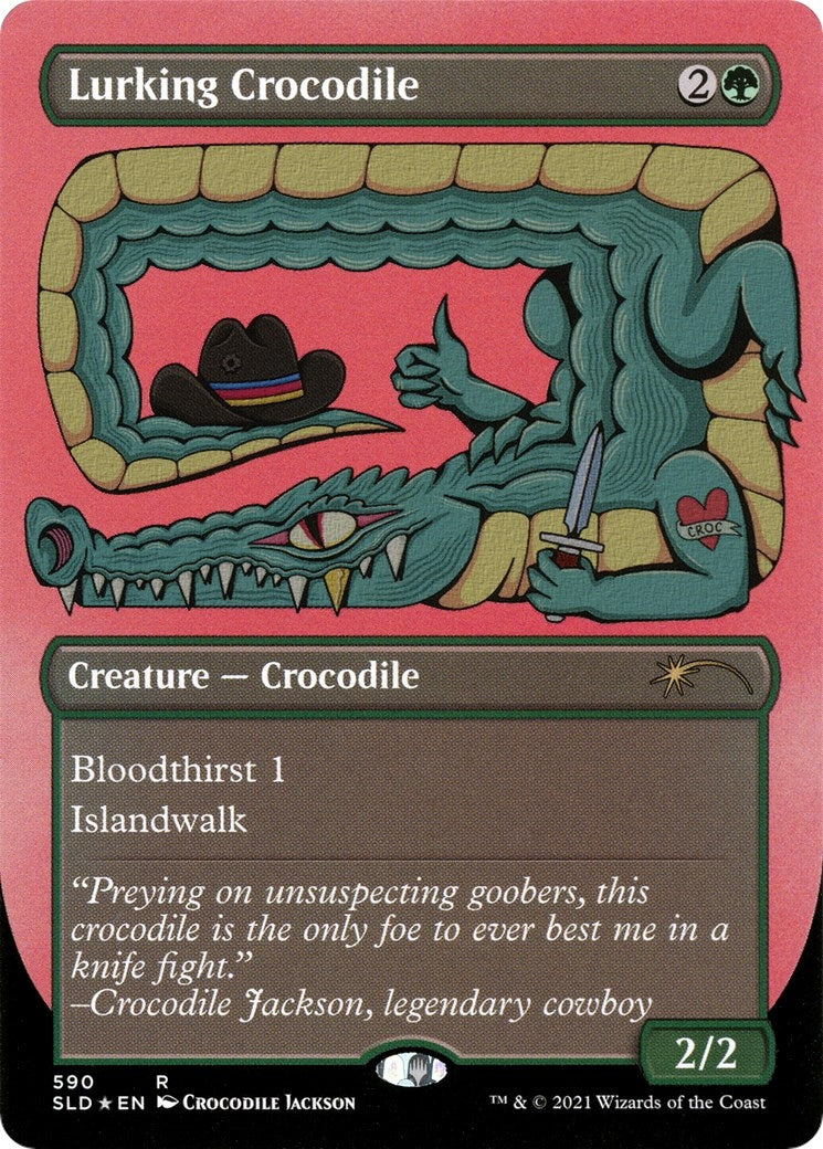 Image for Lurking Crocodile (Foil Etched) (590) [Secret Lair Drop Series] - Magic: The Gathering