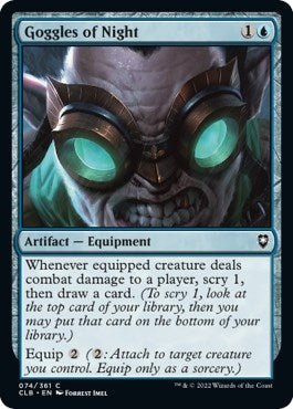 Image for Goggles of Night (74) [Commander Legends: Battle for Baldur's Gate] - Magic: The Gathering