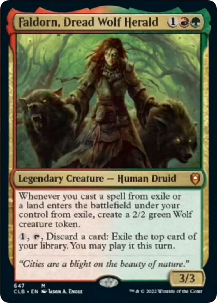 Image for Faldorn, Dread Wolf Herald (647) [Commander Legends: Battle for Baldur's Gate] - Magic: The Gathering