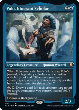 Image for Volo, Itinerant Scholar (Foil Etched) (491) [Commander Legends: Battle for Baldur's Gate] - Magic: The Gathering