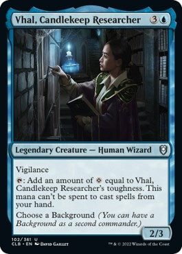 Image for Vhal, Candlekeep Researcher (102) [Commander Legends: Battle for Baldur's Gate] - Magic: The Gathering