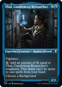 Image for Vhal, Candlekeep Researcher (Foil Etched) (490) [Commander Legends: Battle for Baldur's Gate] - Magic: The Gathering