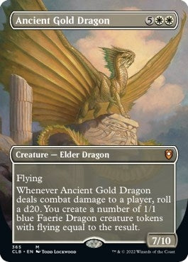 Image for Ancient Gold Dragon (Borderless) (365) [Commander Legends: Battle for Baldur's Gate] - Magic: The Gathering