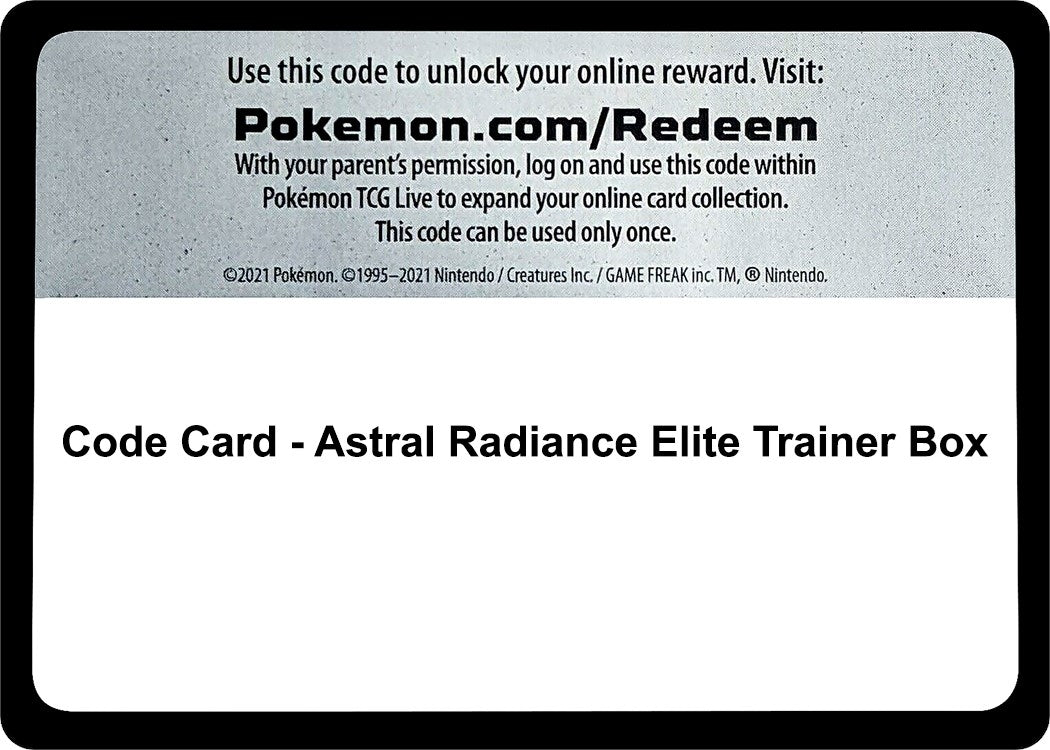 Image for Code Card - Astral Radiance Elite Trainer Box [SWSH10: Astral Radiance] - Pokemon