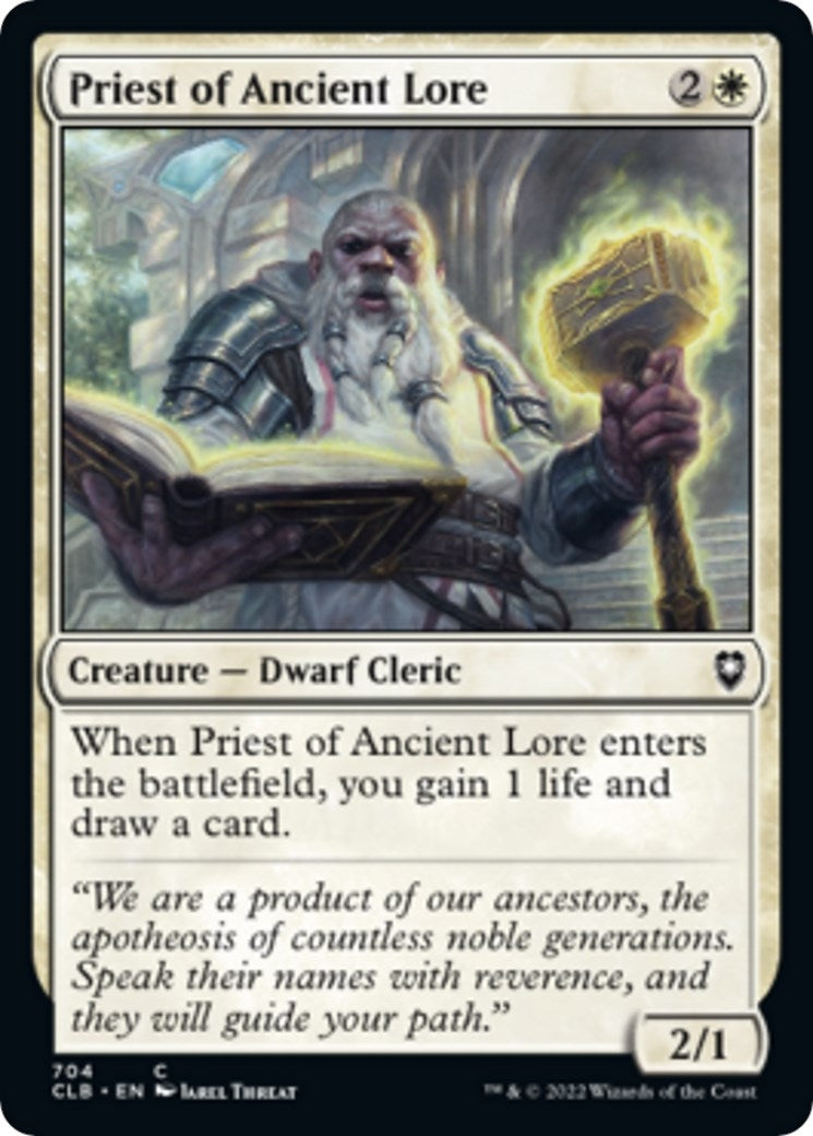 Priest of Ancient Lore (704) [Commander Legends: Battle for Baldur's Gate]