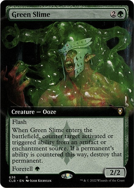 Green Slime (Extended Art) (636) [Commander Legends: Battle for Baldur's Gate]